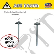 Local Seller Flat Head Nail | Paku Nako | Paku Kepala Besar|Umbrella Head Roofing Nail | Paku Payung