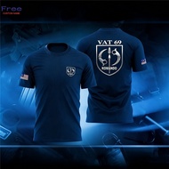 （Y02)2026 Baju T-Shirt VAT 69 Komando Black Fighter Microfiber Slim Fit