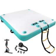 TONKOUM 5ft/6ft/8ft/10ft Floating Dock Water Platform, Multi-People Inflatable Floating Mat, Dock Pl