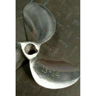 Prahu fisherman propeller D3x13/14 D3x14/15 D3x16/17 D3x17/18 D3x18/19 D3x19/20 aluminum