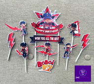 Cake Topper Birthday Boboiboy gratis custom nama