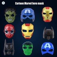 Plastic Cartoon Marvels Hero Hulk Batmans Captain America Spiderman &amp; Irons Man Mask for Kids Toys