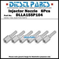 6Pcs Diesel Fuel Injector Nozzle Tips 0433175005 DLLA155P104 for Cummins 6BT