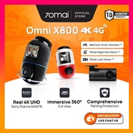 70mai X-800 Omni 360° Dashcam with 4K resolution/4G GPS & AI Parking 2025 New Arrival