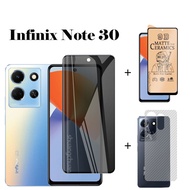 3in1 for Infinix Note 30 5G tempered glass film Infinix note 30 pro Screen Protector Ceramic film Back film
