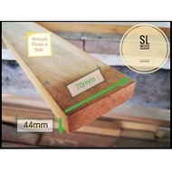 44(T)mm × 70(W)mm = 7'(L)Feet Chengal Solid Wood Timber Smooth Finish Kayu Chengal