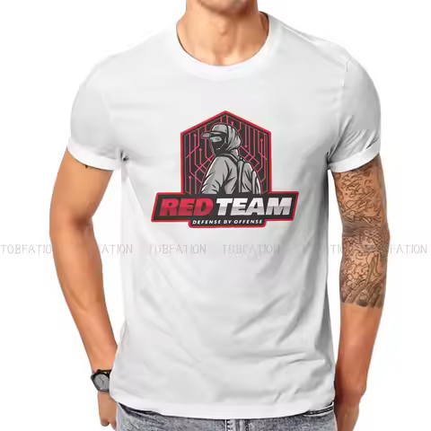 Cyber Security Red Team Defense by Offense TShirt Linux Operating System Tux Penguin Polyester T Shi