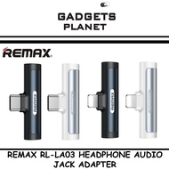 Remax 2 in 1 Type-C or IOS Charger Converter to 3.5mm Headphone Audio Jack Adapter RL-LA03