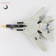 1:72 Scale F-14 Tomcat Fighter Jet Model - White &  ABS Plastic Aircraft With Detailed Design, 10.24