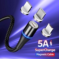 TBTIC 【1 Cable 1 Plug】5A Fast charger Magnetic cable usb c Micro USB Lightning Type-C Cable Fast cha