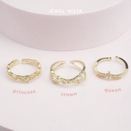 JEWEL NISTA rings Princess Crown Ring
