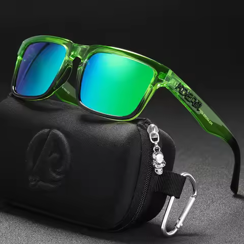 2024 Kdeam Original Brand Design Polarized Sunglasses for Women/Men Green Frame Lenses Fashion Unise