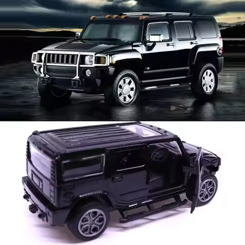 11.5CM 1:32 Scale Metal Alloy Classic Hummer H3 SUV Off Road Auto Car Model Pull back Model Diecast 