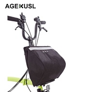 AGEKUSL Bike Basket Bag Front Rack Pack Carrier Bags For Brompton Pikes 3sixty Camp Royal Folding Bicycle