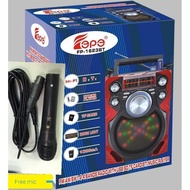 fepe-fp-1623bt Portable Bluetooth Speaker Free Wireless Microphone (TF-Card, USB, FM Radio, Recharge