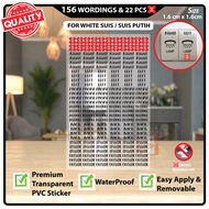 ⭐LOW PRICE⭐ Suis Label Sticker Switch Label PVC Sticker Sticker Suis Sticker Label Elektrik Stick