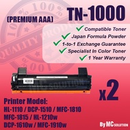 2 Units Compatible Laser Toner Cartridge TN1000 / TN-1000 For Brother HL-1110 / DCP-1510 / MFC-1810 