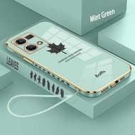 Casing OPPO F21PRO 5G F21PRO 4G  F1S electroplated soft shell Maple leaves shockproof mobile phone c