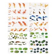 【SA wallpaper】 16 Pieces Of 3D Goldfish Wall Decoration Stickers