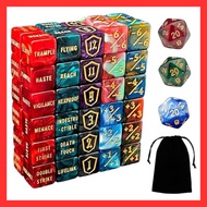 63-Piece MTG Counter Dice Set with Keyword, +1/-1, Shield & D20 Counters, Dice Bag