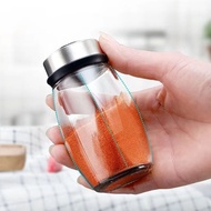 Clear Glass Spice Bottle Set With Rotatable Base Multipurpose Sealed Spice Bottle Kitchen Accessories