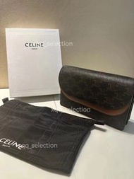 Celine 老花woc 信封包 斜挎錢包