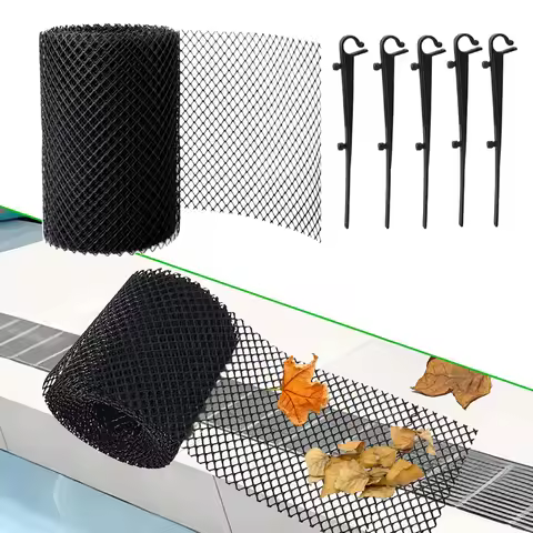 15/16/18cm*6m Pool Sewer Filter Gutter Guard Mesh Plastic Leaves Strainer Net for Roof Rain Gutter D