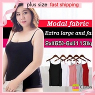 READY STOCK Plus Size CJ loose Sleepwear Lady Sexy Lingerie Cotton Sling Sleepwear Pajamas Singlet S