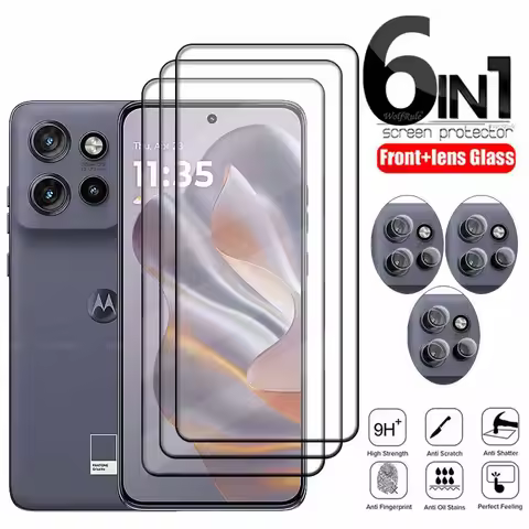 6-in-1 For Motorola Moto Edge 50 Neo Glass Moto Edge 50 Neo Tempered Glass Full 9H Screen Protector 