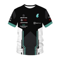 Mercedes AMG Petronas F1 Short Sleeve Shirt, Breathable Quick-Dry Off-Road Casual Tee
