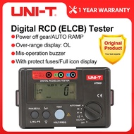 UT582 UNI-T + ดิจิตอลเครื่องทดสอบ ELCBทางลาดอัตโนมัติรั่ววงจรเบรกเกอร์พร้อมที่ทดสอบไฮโกรมิเตอร์กริ่ง