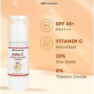 DM Essentials Insta-C Physical Sunscreen + Vitamin C SPF40+ (30ML)