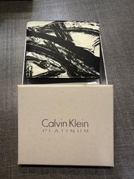 Calvin Klein Platinum 黑白潑墨bi-folded銀包