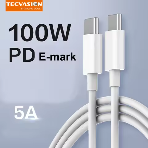 5A PD 100W 2m USB C to C Cable for iPhone iPad Type C to USB Type C Cable E-Mark Data Cord for Macbo
