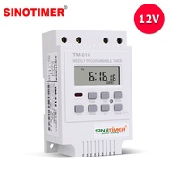 TM616W-4White7Weekly Programmable Street Light Timer Switch Time Relay12V DC/AC