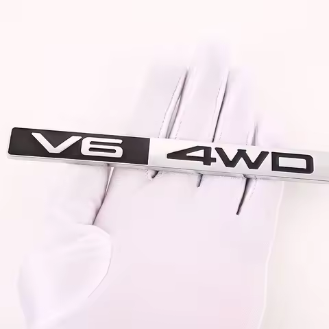 3D V6 4WD Car Sticker Racing Trunk Emblem Badge Decals for TOYOTA LAND CRUISER Prado V6 4WD Auto Acc