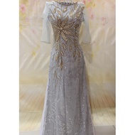 Ao Dai given to mother with 4 sequins - REAL GRAY PHOTO