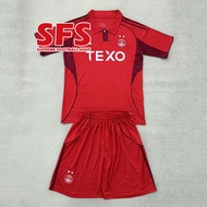 【SFS】 2025-26 Aberdeen Jersey Football Soccer Jersey Kid and Adult  Kit（Top+shorts）