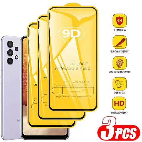 1-3PCS 9D Screen Protector For Samsung S24 Ultra S25 FE S22 Plus A36 A26 A25 A35 A34 A33 S21 S20 FE 