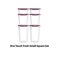 TUPPERWARE ONE TOUCH FRESH SMALL SQUARE (6)