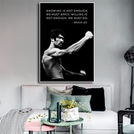 Inspirational thành công Quote Bruce Lee Tranh vải bố áp phích truyền động lực in tranh tường hình ả