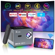 XNANO 300ANSI Projector 8K/4k WiFi 5G Voice Remote Portable Smart Movie Projector with LED Lighting 