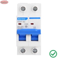 XUESHAN Circuit Breaker, 25A/40A/50A/63A DZ47-63 2P Circuit Breaker, Durable 2P 400V AC Air Circuit 