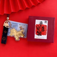 秋.新品上市盒装水贝黄金马上有钱足金999钥匙扣包包挂件手机挂绳卡通礼物送Boxed water shell gold immediately rich gold 999DF