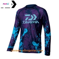 Daiwa Men's Fishing Clothing Ultra-Thin Long-Sleeved Sunscreen Anti-Ultraviolet Breathable Jacket Summer Fishing Shirt Size 2024
