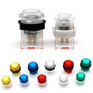 【Bestselling Product】 50pcs Baolian28mm / 24mm 5v Led Illuminated Clear Push Button With Mirco Swich For Diy Arcade Game Machine