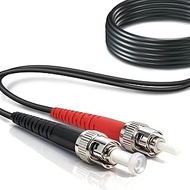 3m / 10ft OFNR 5.0mm Diameter OM1 Multimode Fiber Cable ST to ST, Riser Rated ST/ST Fiber Optic Patc