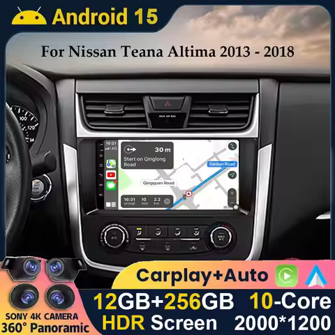 9" Android 15 For Nissan Teana 3 Altima 5 L33 2013 - 2018 Car Radio Multimedia Video Player Navigati