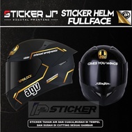 Stiker Helm Full Face - Cutting Sticker helem FullFace Agv Bahan