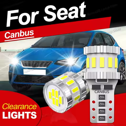 2PCS LED Clearance Lights T10 Canbus For Seat Ibiza 2 3 MK2 MK3 MK4 6L 6K Leon MK1 1M 1P Toledo Inca